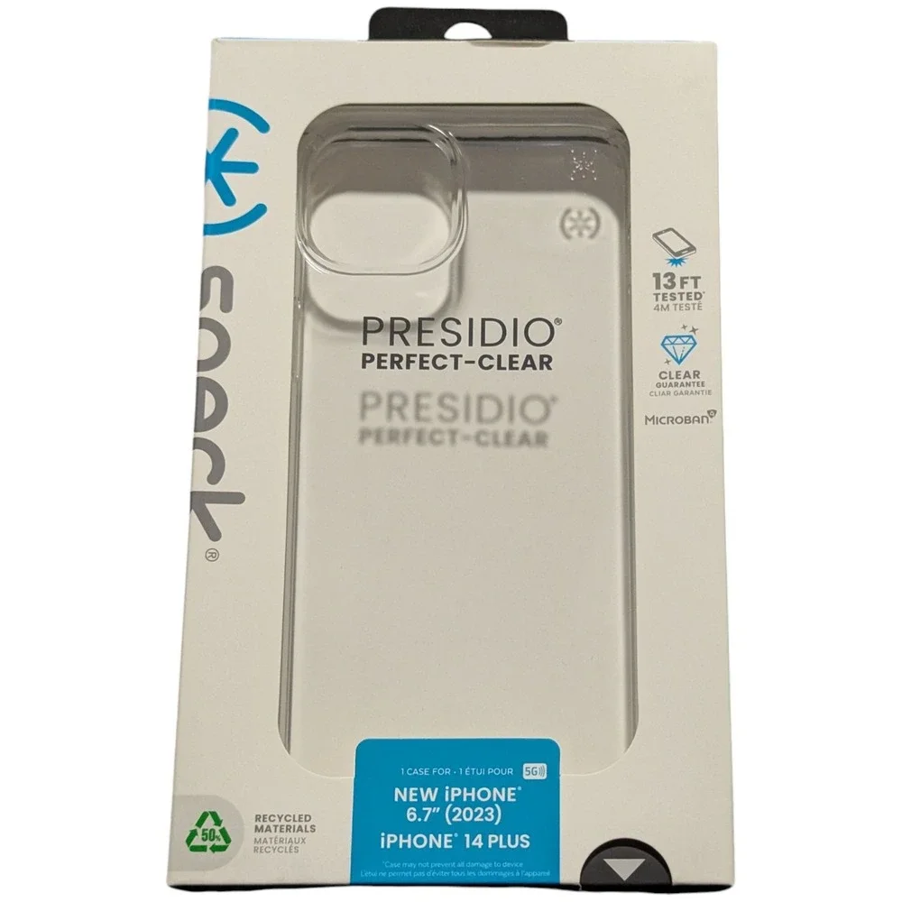 BB. Speck Presidio Perfect-Clear Case for‎ iPhone 15 / 14 Plus (6.7